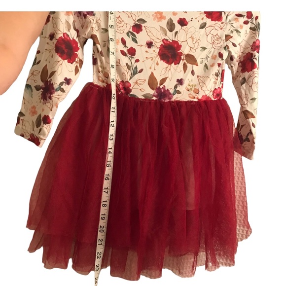 Girls boutique Fall floral tutu dress size L 4-5 - Picture 5 of 11